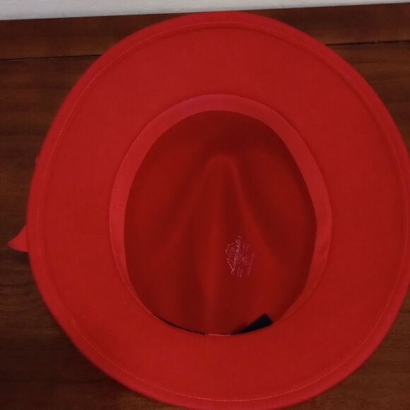Lancaster Red Wool Fedora, Vintage NS